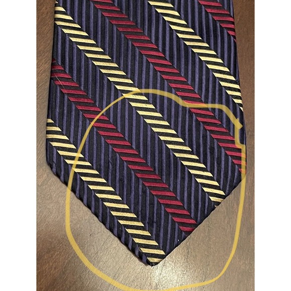 Studio Fumagalli’s Red Blue Gold 100% Imported Silk Men’s Neck Tie Made In Usa - Picture 2 of 10